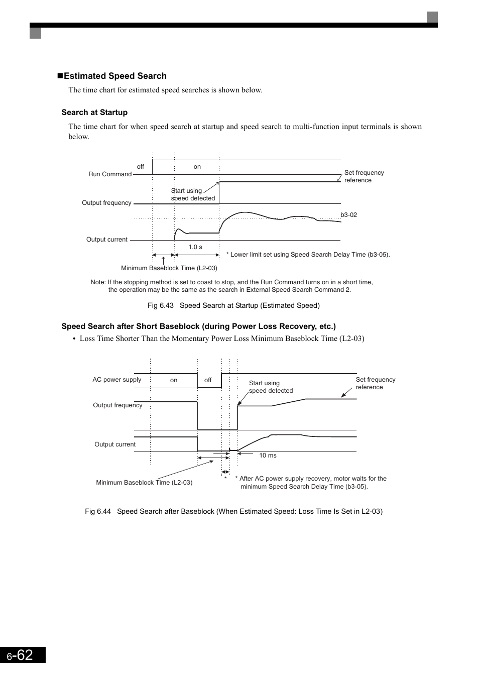 Estimated speed search | Yaskawa Matrix Converter User Manual | Page 227 / 398