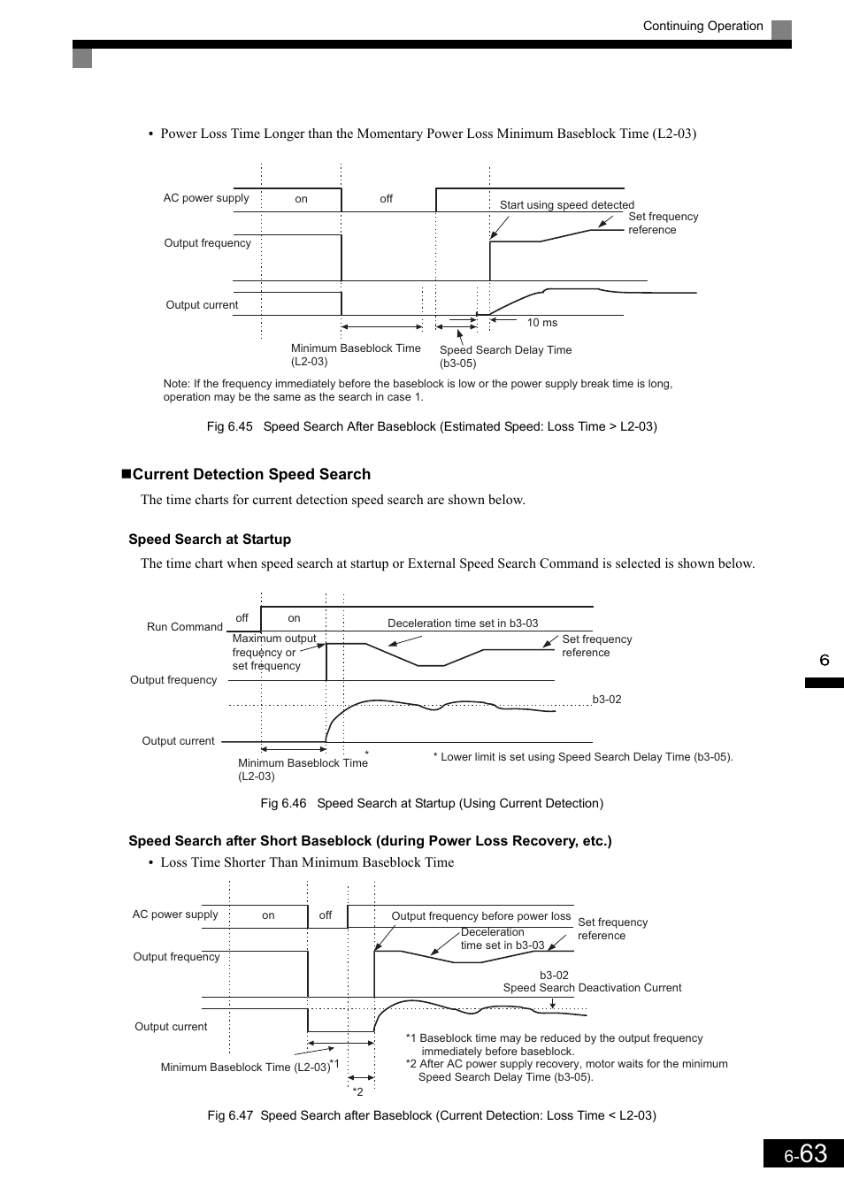 Current detection speed search | Yaskawa Matrix Converter User Manual | Page 228 / 398
