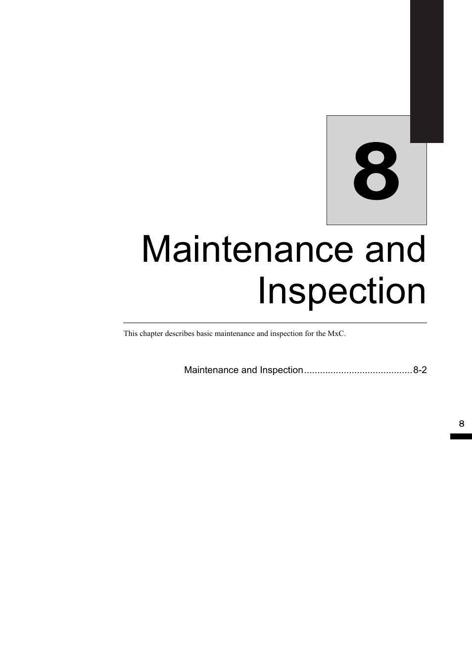 8 maintenance and inspection, Maintenance and inspection | Yaskawa Matrix Converter User Manual | Page 348 / 398