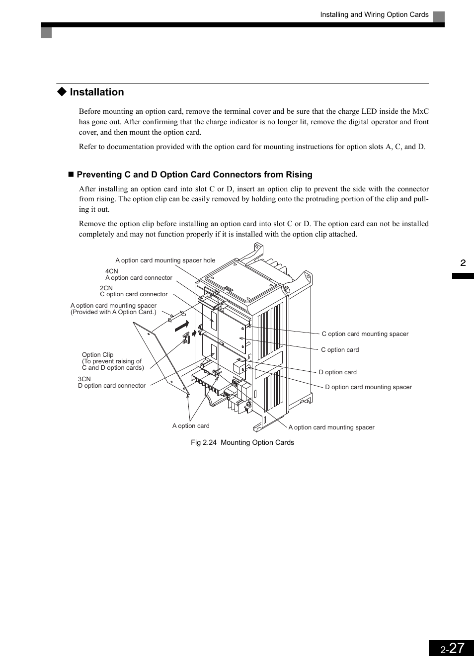 Installation | Yaskawa Matrix Converter User Manual | Page 61 / 398