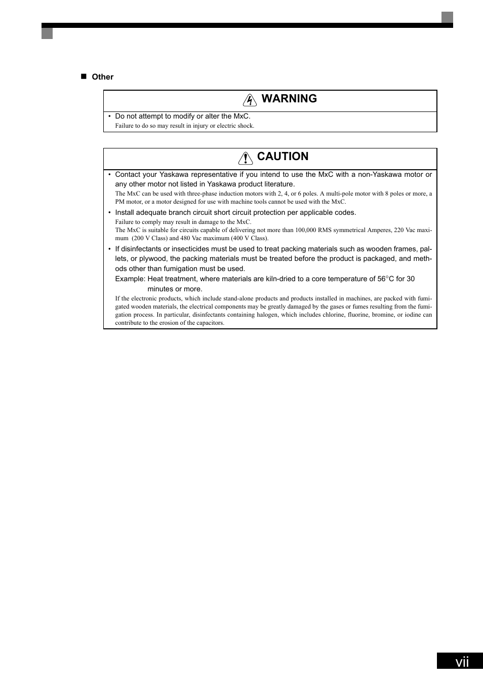 Warning, Caution | Yaskawa Matrix Converter User Manual | Page 9 / 398