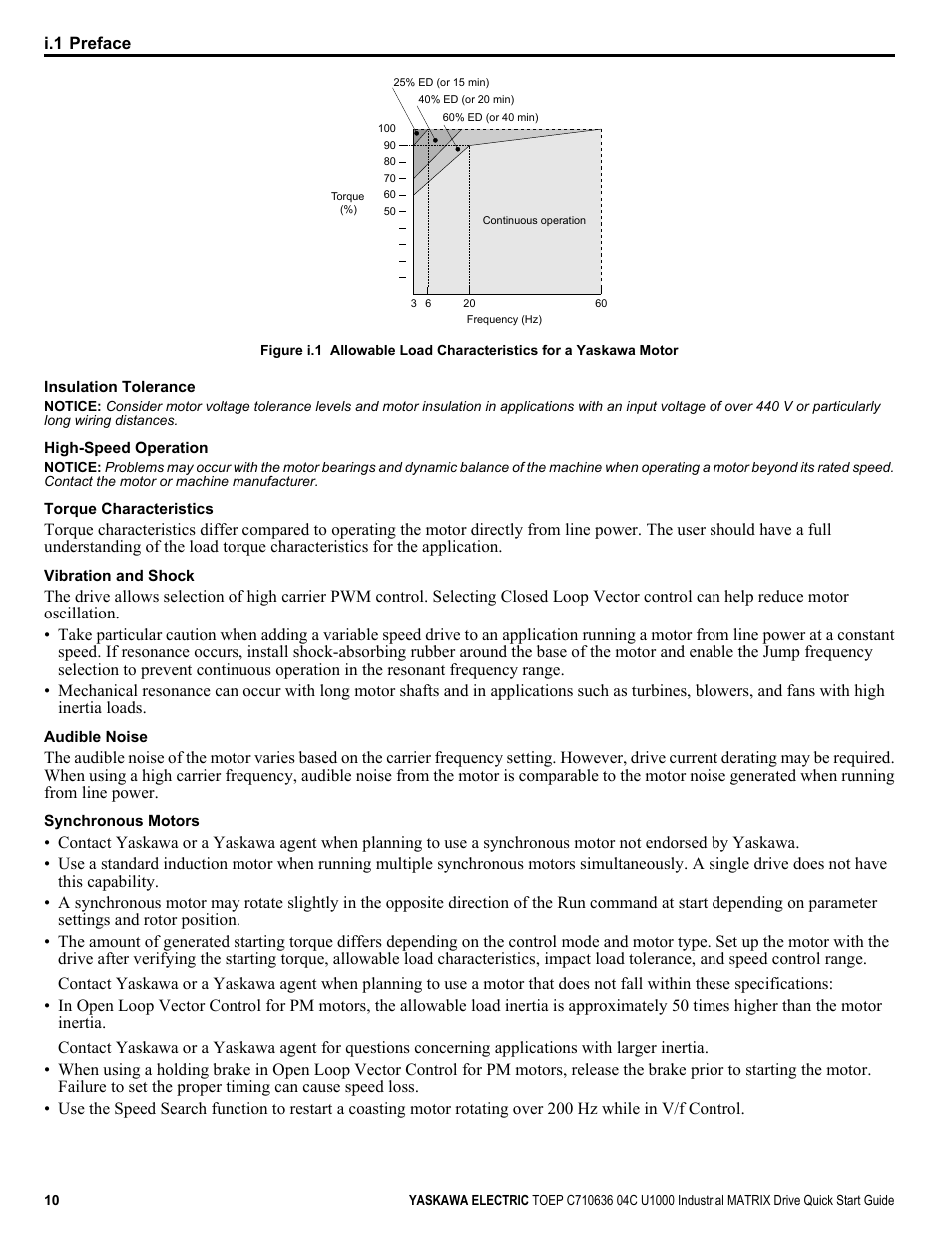 Yaskawa U1000 Industrial MATRIX Drive User Manual | Page 10 / 94