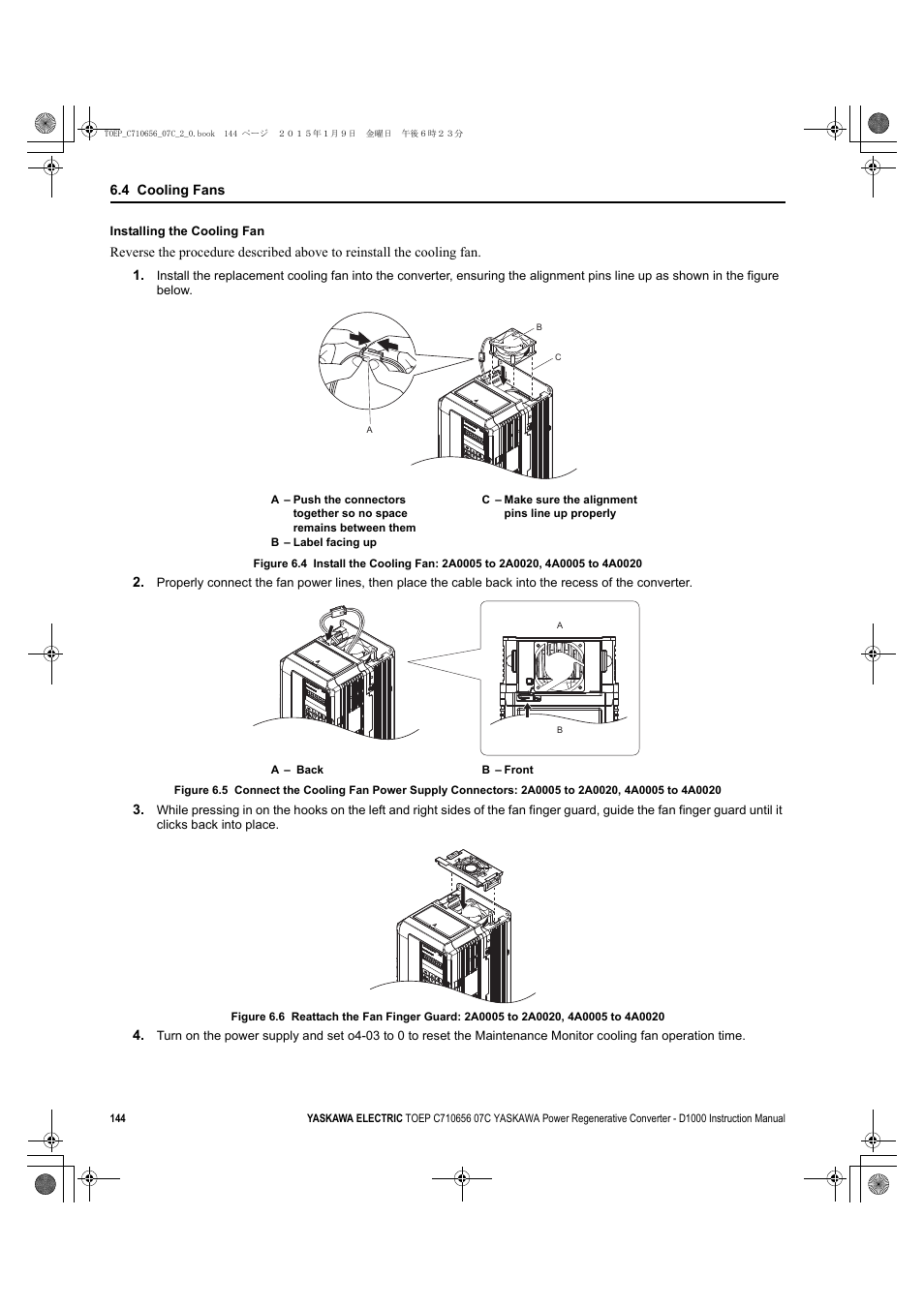 R1000 | Yaskawa D1000 Series Power Regenerative Converter User Manual | Page 144 / 259
