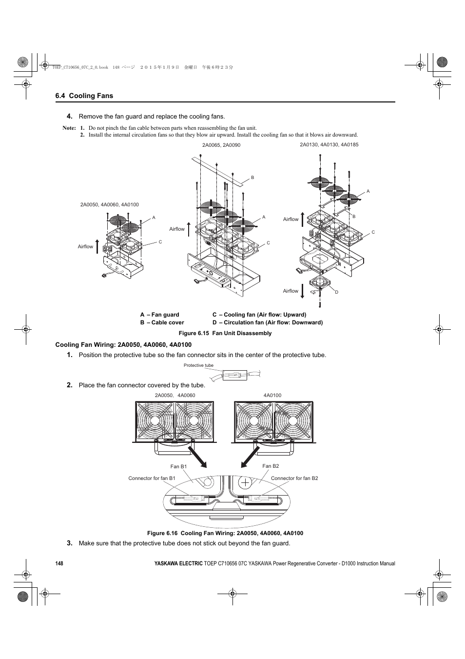 Yaskawa D1000 Series Power Regenerative Converter User Manual | Page 148 / 259