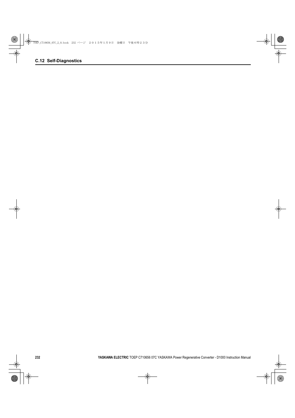 Yaskawa D1000 Series Power Regenerative Converter User Manual | Page 232 / 259