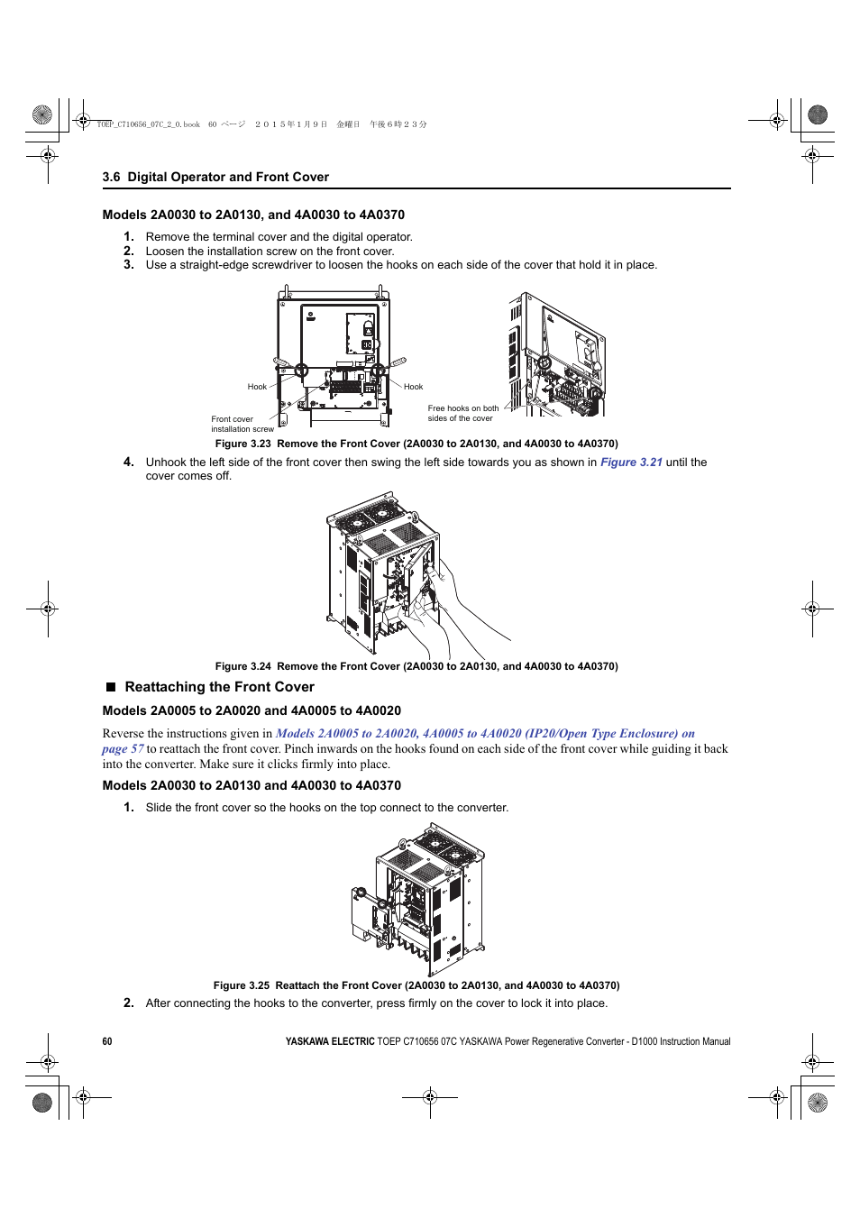 Yaskawa D1000 Series Power Regenerative Converter User Manual | Page 60 / 259