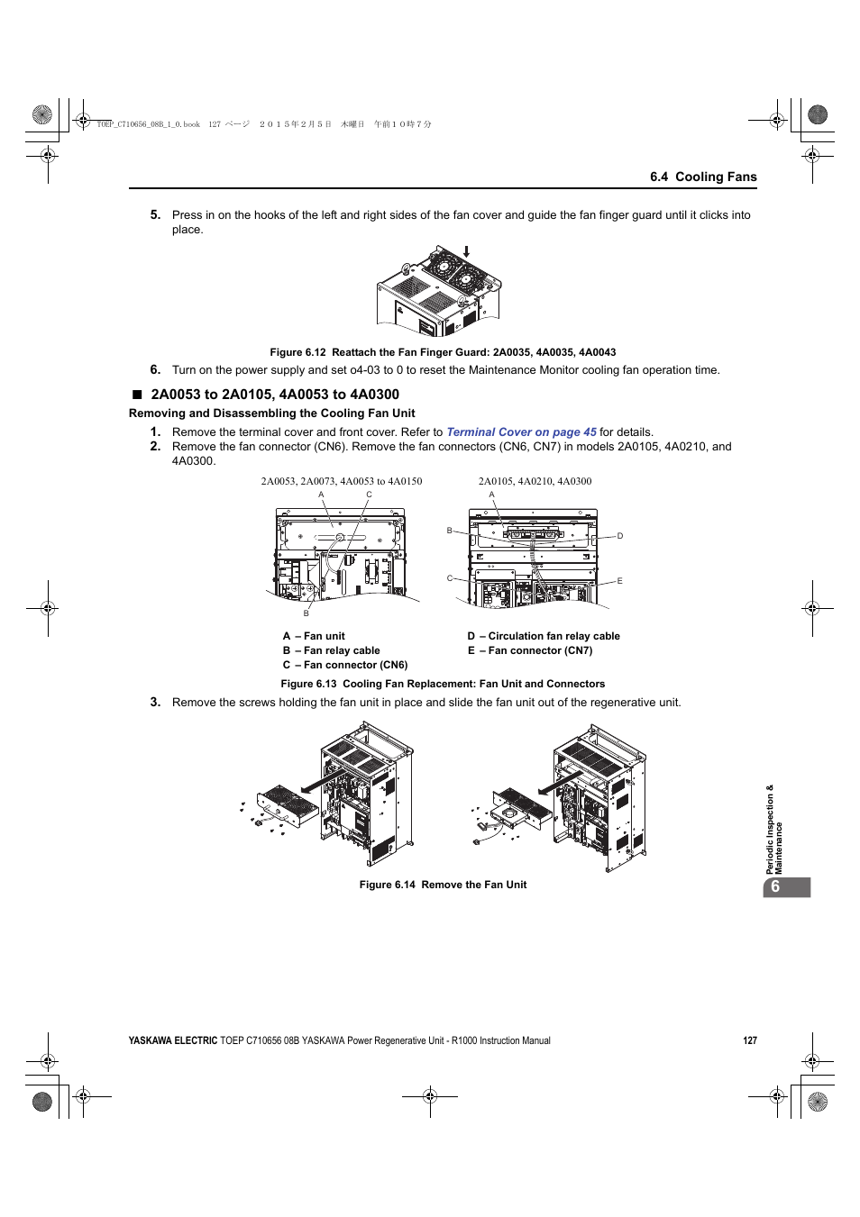 Yaskawa R1000 Series Power Regenerative Unit User Manual | Page 127 / 221