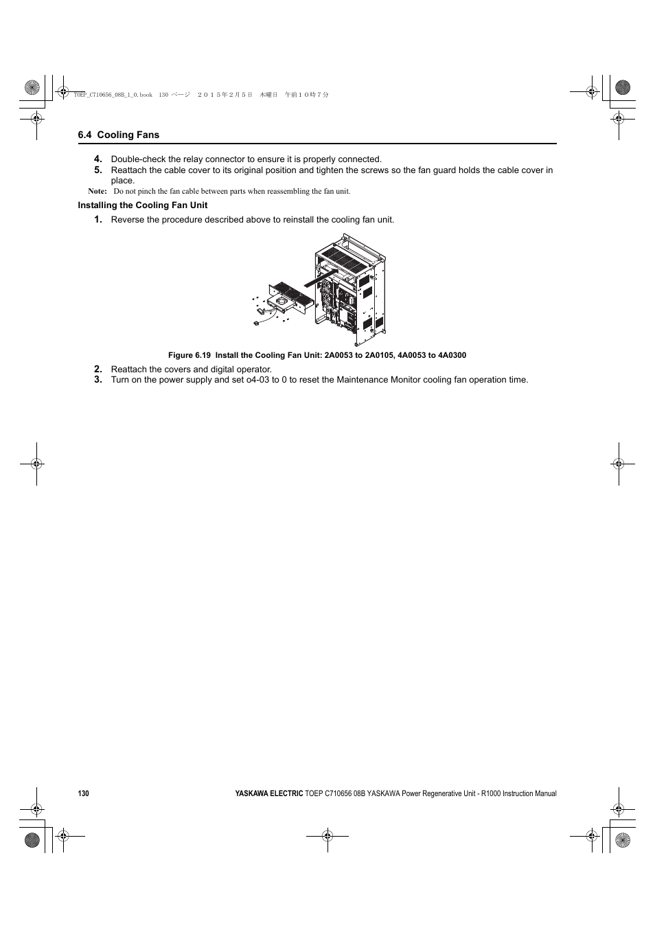 Yaskawa R1000 Series Power Regenerative Unit User Manual | Page 130 / 221