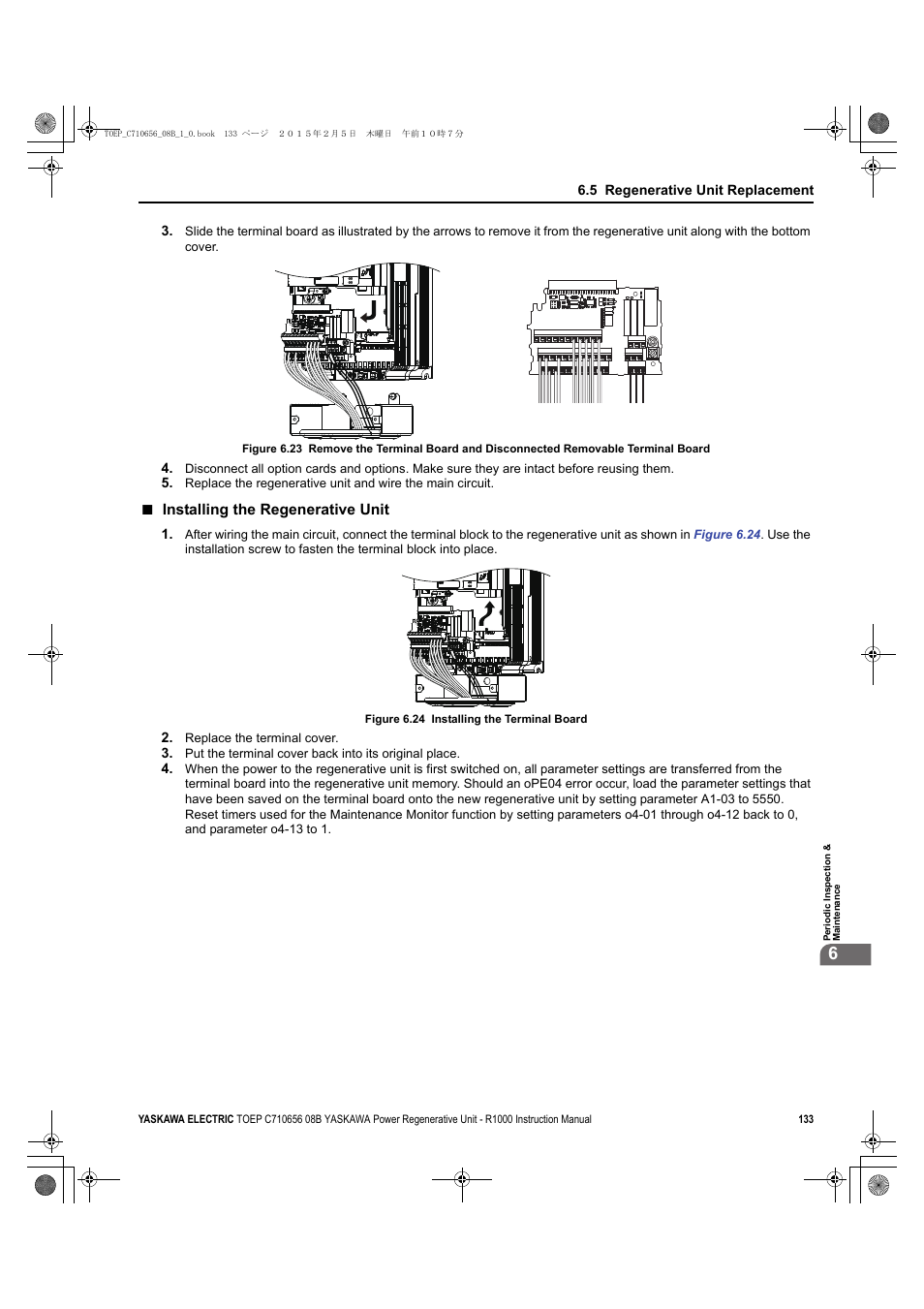 Yaskawa R1000 Series Power Regenerative Unit User Manual | Page 133 / 221