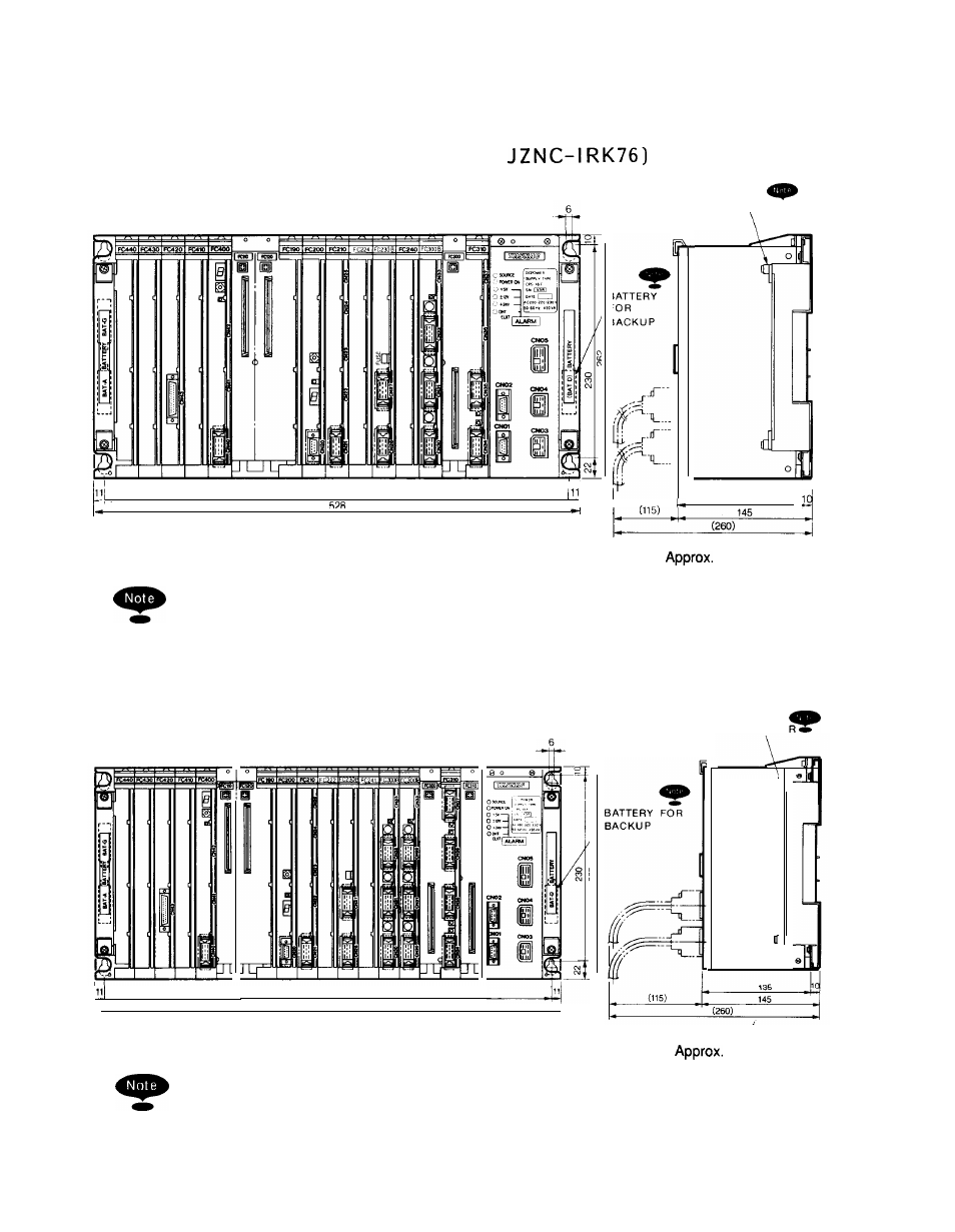 Components, Cent’d), Rack for 14” acgc (model | Yaskawa i80M Maintenance Manual User Manual | Page 22 / 224