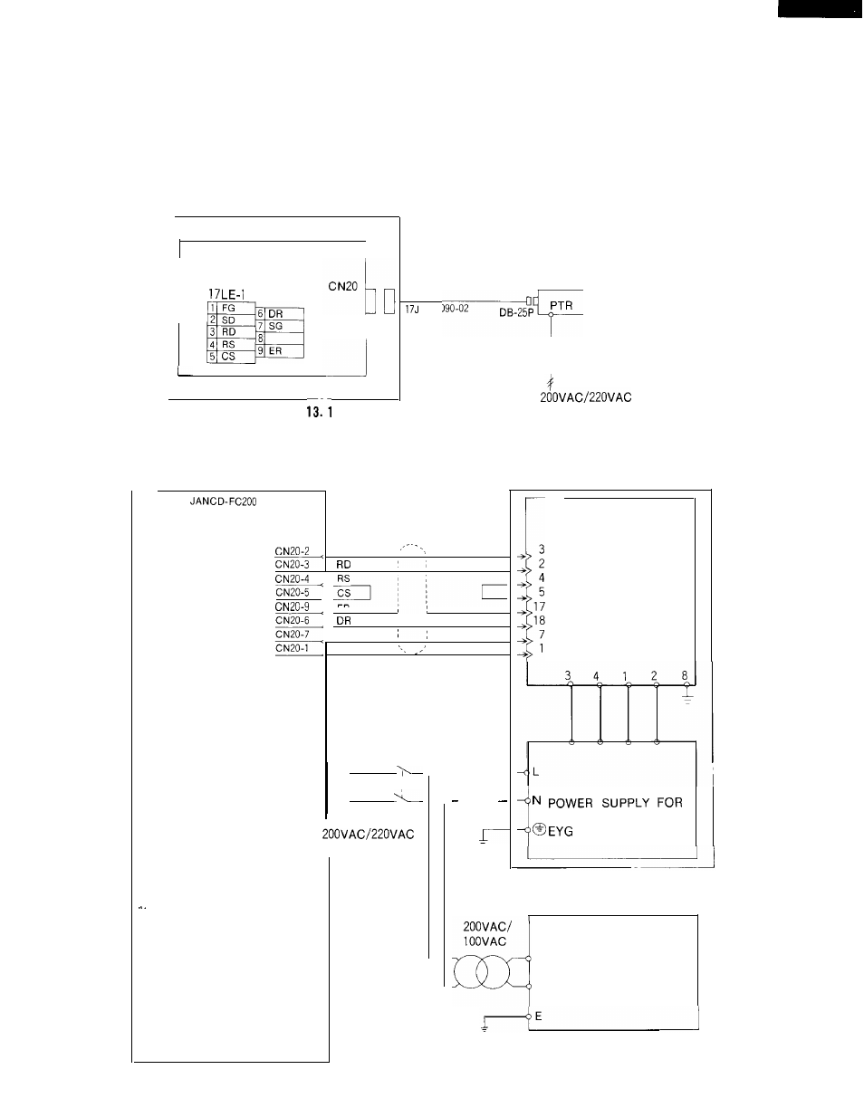 Connection to tape reader, Connection, Connection to each unit | Details of connection to tape reader | Yaskawa i80M Connecting Manual User Manual | Page 54 / 332