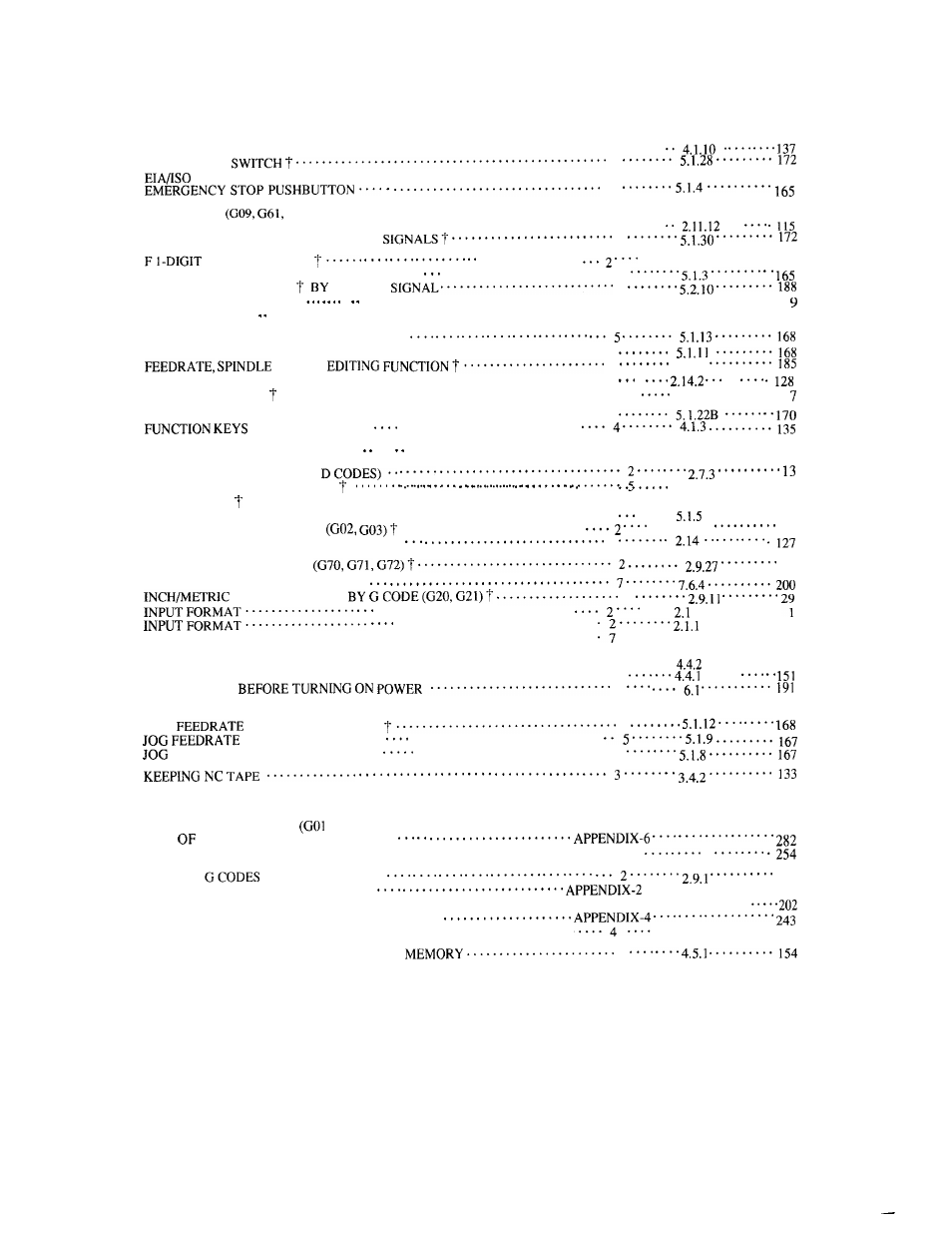 Index (cent’d), Subject chapter par. page | Yaskawa J50M Instructions User Manual | Page 5 / 298
