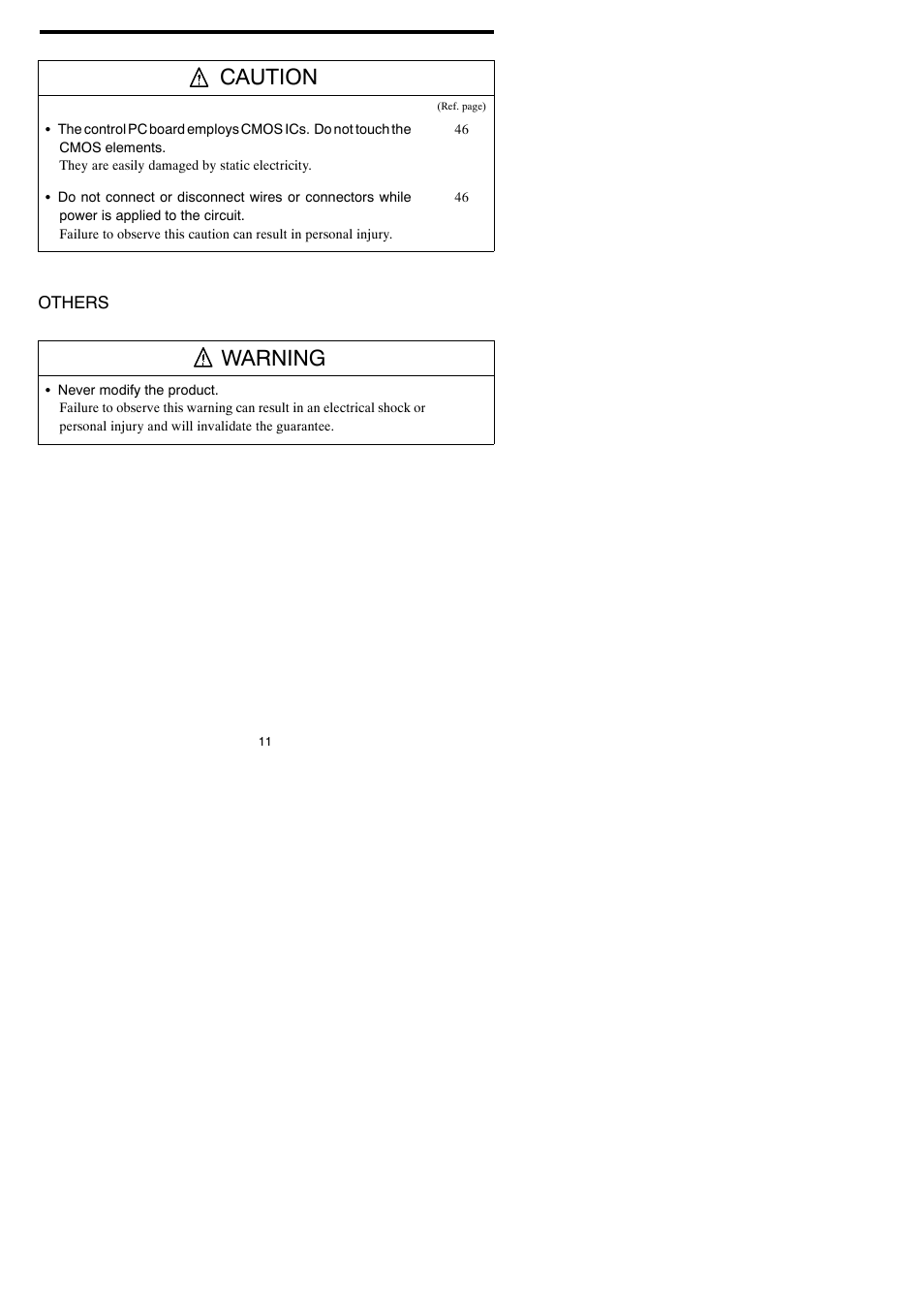 Caution, Warning | Yaskawa VARISPEED-600 SERIES INVERTER User Manual | Page 10 / 54