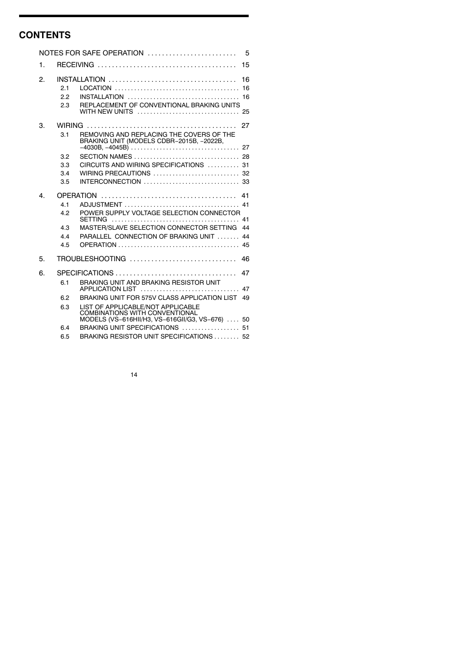 Yaskawa VARISPEED-600 SERIES INVERTER User Manual | Page 13 / 54