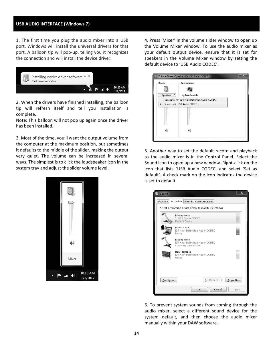 Cerwin-Vega Professional Audio Mixer CVM-1224FXUSB User Manual | Page 14 / 116