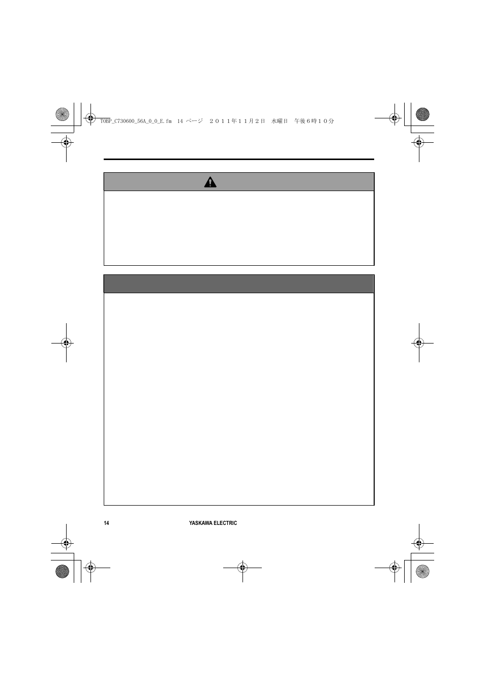 Notice, W arning | Yaskawa SI-W3 User Manual | Page 14 / 80