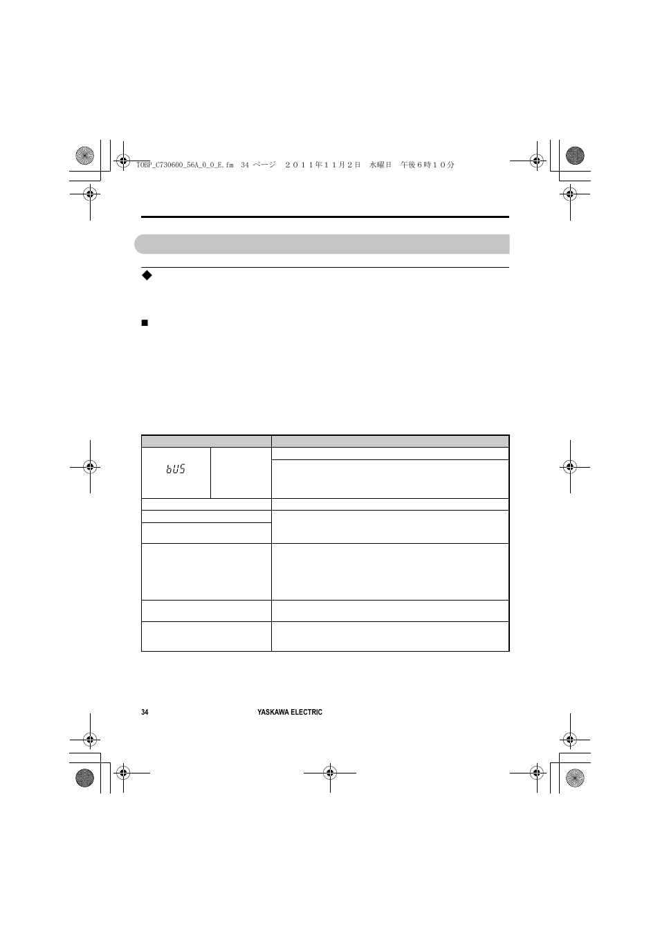 9 troubleshooting, Drive-side error codes, 9troubleshooting | Yaskawa SI-W3 User Manual | Page 34 / 80