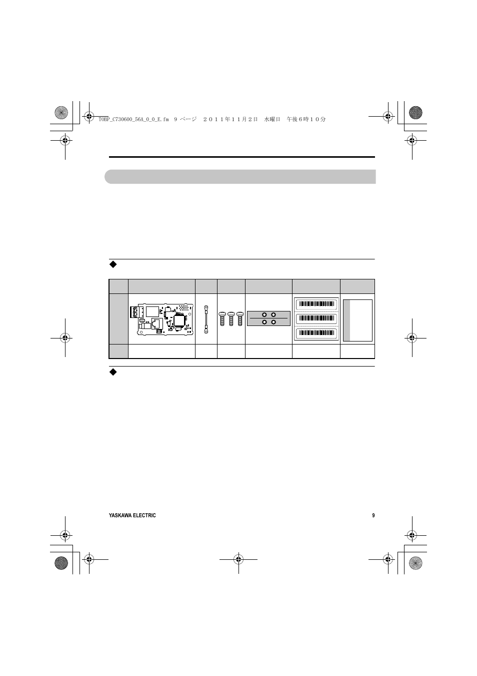3 receiving, Option package contents, Tools required for installation | 3receiving | Yaskawa SI-W3 User Manual | Page 9 / 80