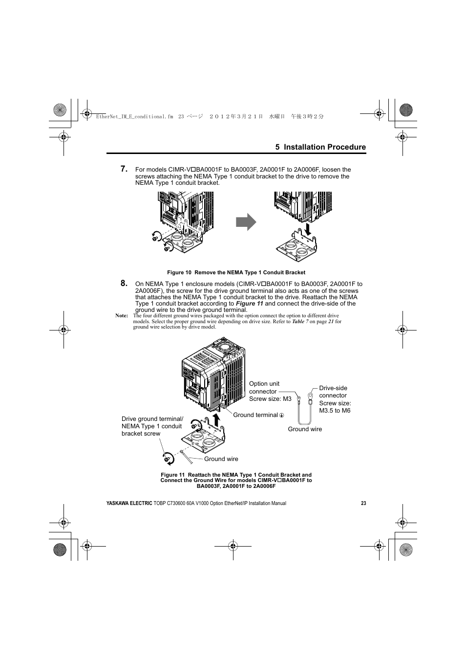 V1000 | Yaskawa SI-EN3/V EtherNet/IP for V1000 Drive User Manual | Page 23 / 104