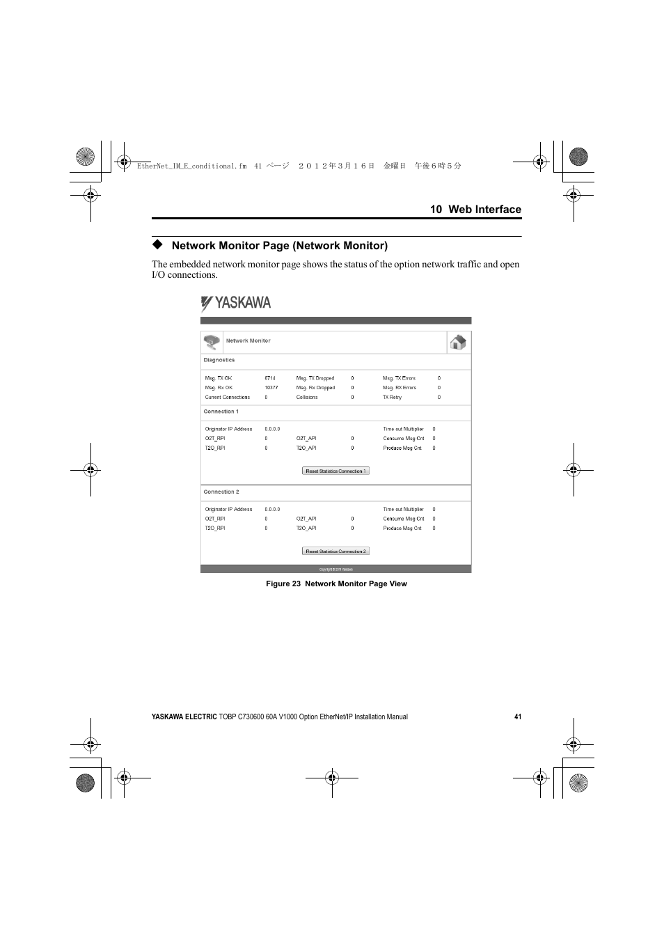 Yaskawa SI-EN3/V EtherNet/IP for V1000 Drive User Manual | Page 41 / 104