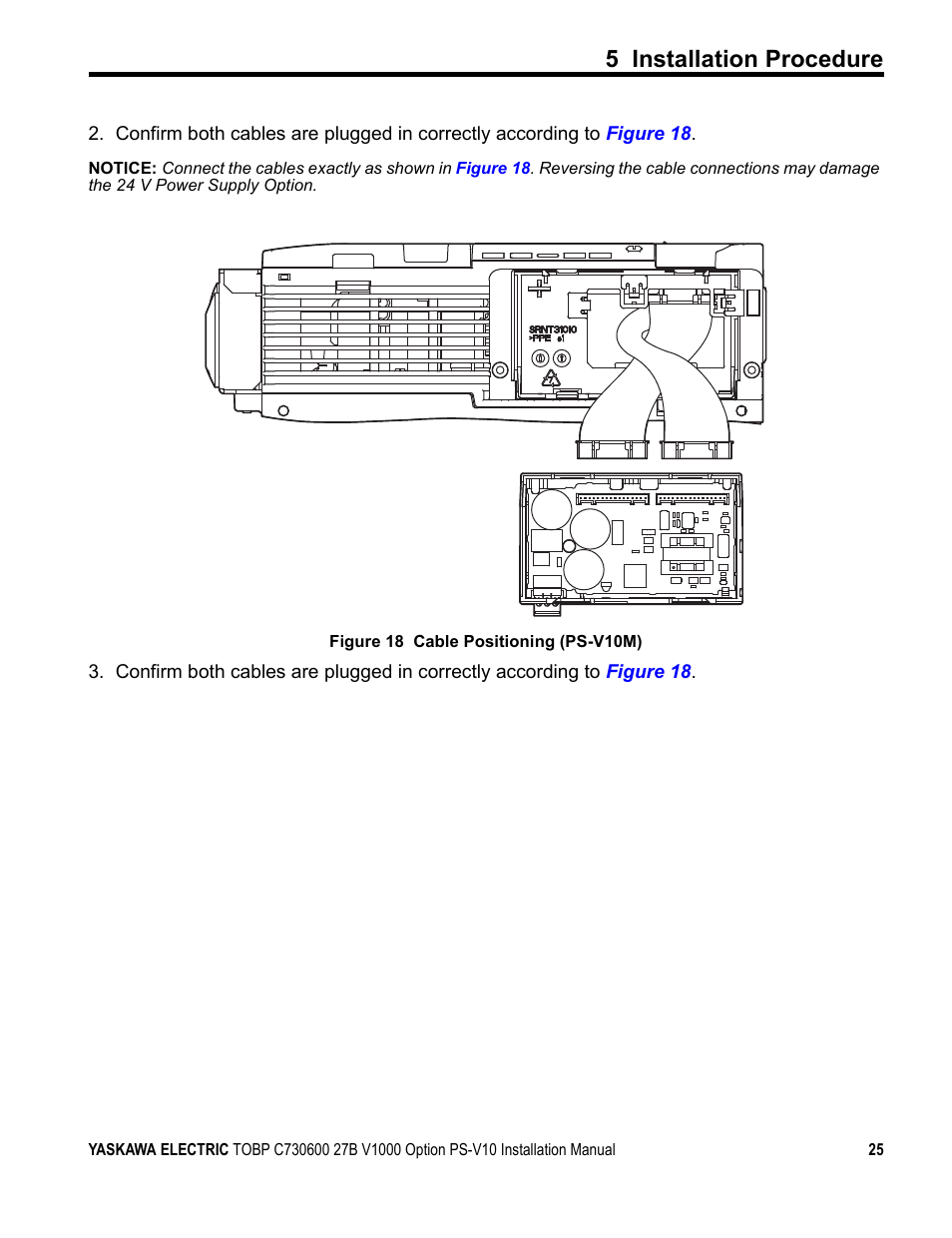 5 installation procedure | Yaskawa V1000 Option 24 V Power Supply User Manual | Page 25 / 38