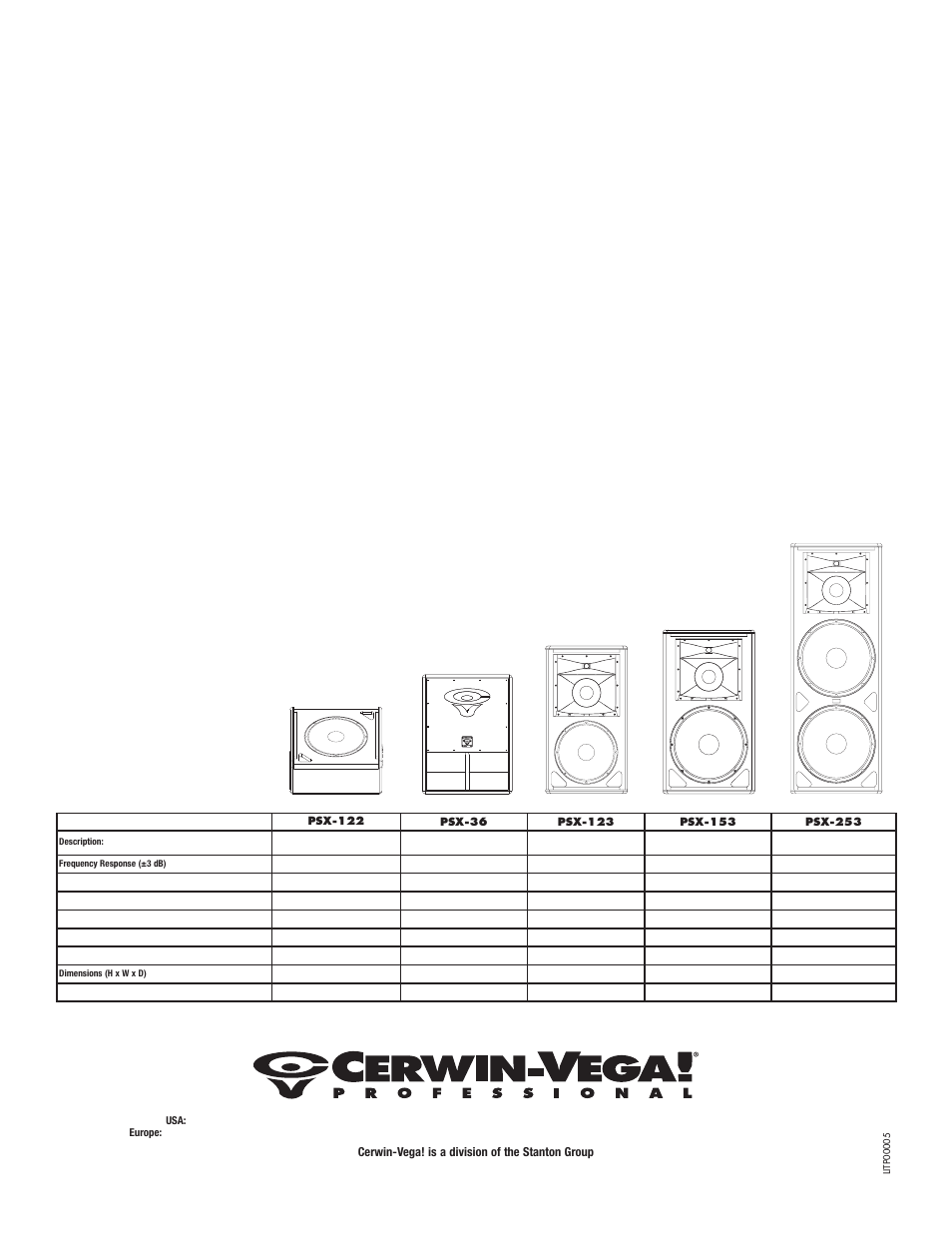 Cerwin-Vega ProStax PSX-36 User Manual | Page 4 / 4