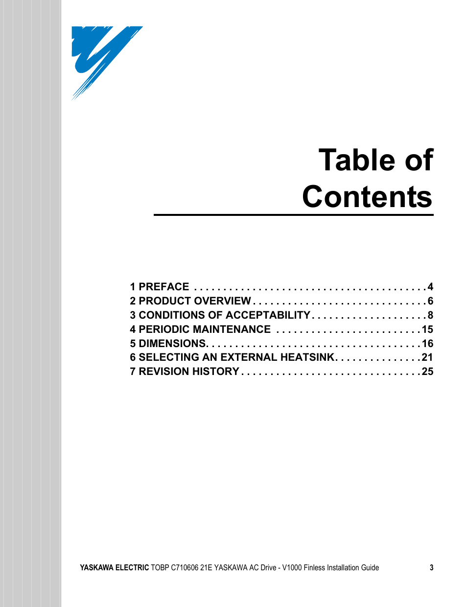 Yaskawa V1000 Finless Type User Manual | Page 3 / 26