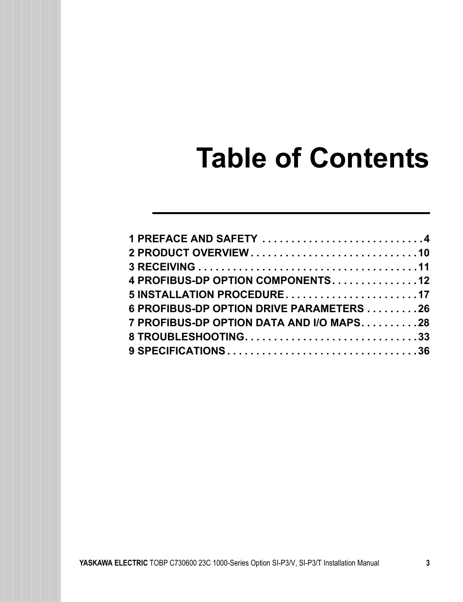 Yaskawa PG-X2G5 User Manual | Page 3 / 38