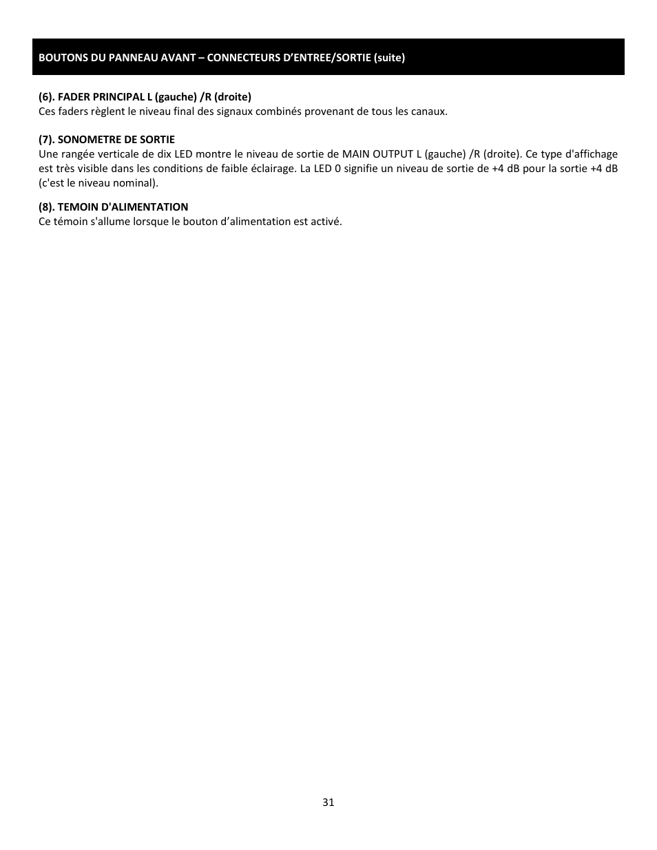 Cerwin-Vega Professional Audio Mixer CVM-1022 User Manual | Page 31 / 96