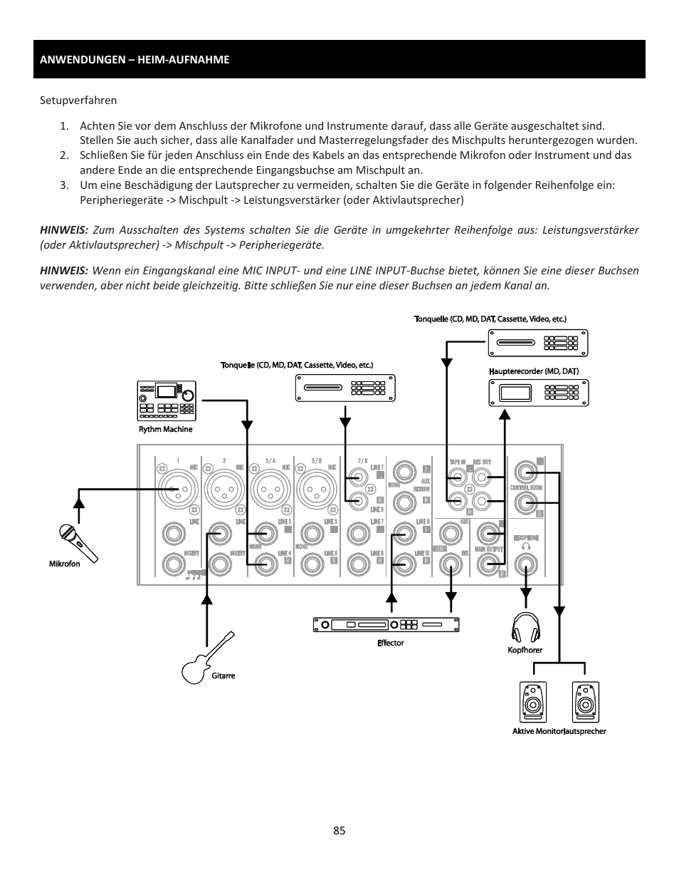 Cerwin-Vega Professional Audio Mixer CVM-1022 User Manual | Page 85 / 96