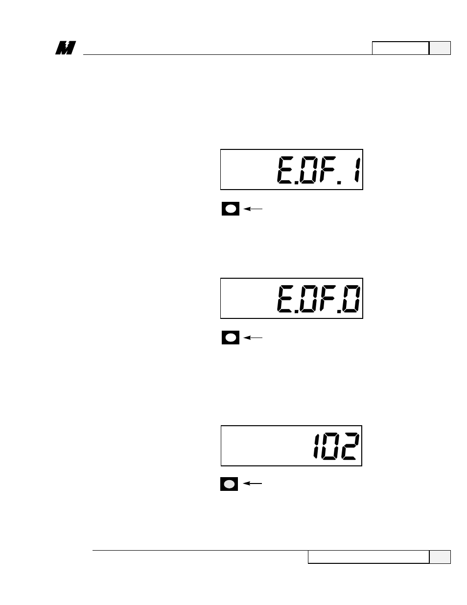 E.0f.1, E.0f.0 | Yaskawa DSD 406 User Manual | Page 51 / 114