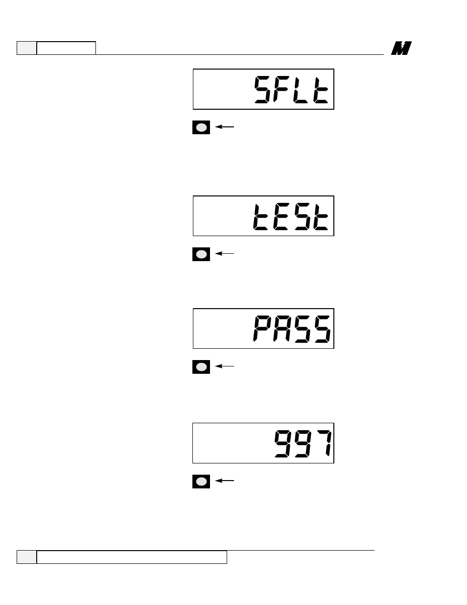 Sflt, Test, Pass | Yaskawa DSD 406 User Manual | Page 60 / 114