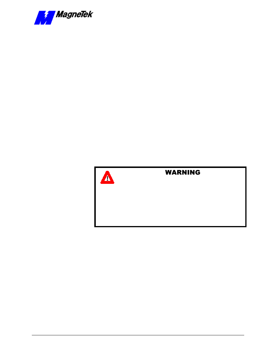 Warning warning | Yaskawa SmartTrac AC1 User Manual | Page 23 / 110