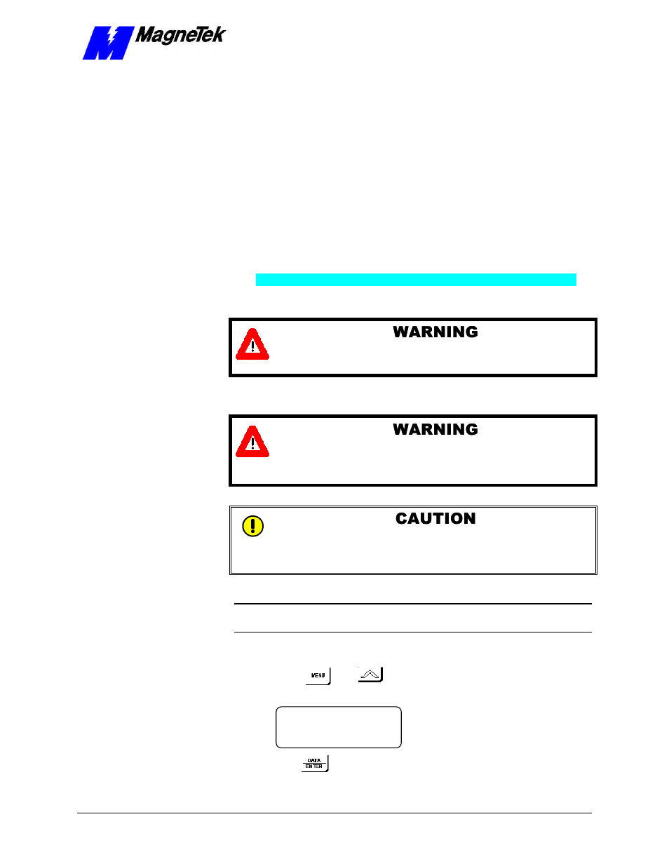 Warning, Caution | Yaskawa SmartTrac AC1 User Manual | Page 37 / 110