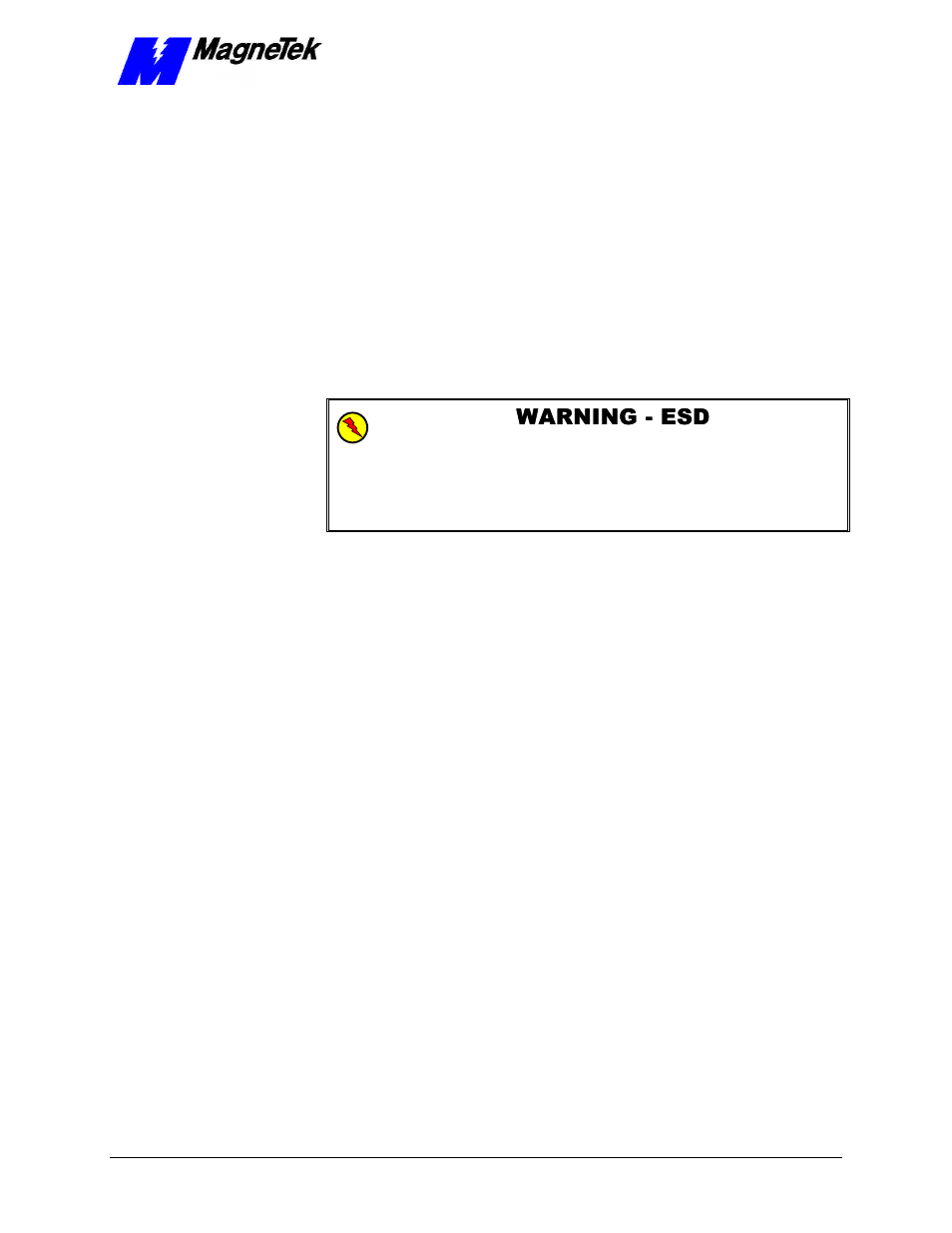 Warning warning -- esd esd | Yaskawa SmartTrac AC1 User Manual | Page 69 / 110