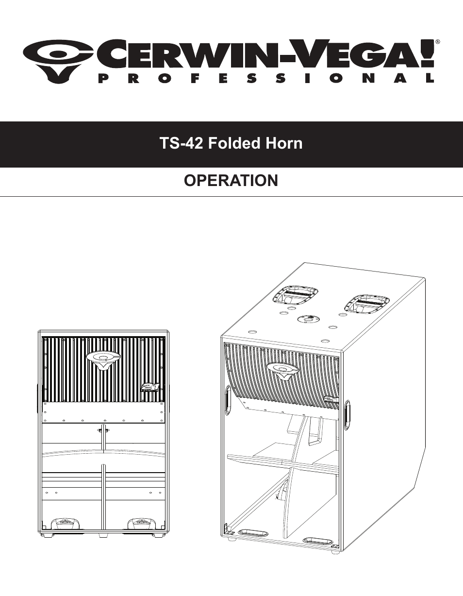 Cerwin-Vega TS-42 User Manual | 12 pages