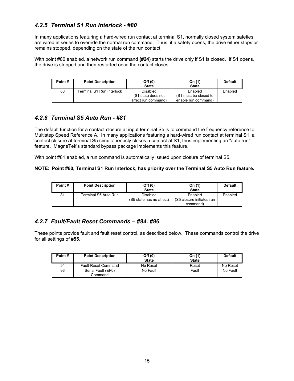 5 terminal s1 run interlock - #80, 6 terminal s5 auto run - #81 | Yaskawa GPD506/P5 with Apogee FLN Option User Manual | Page 16 / 26