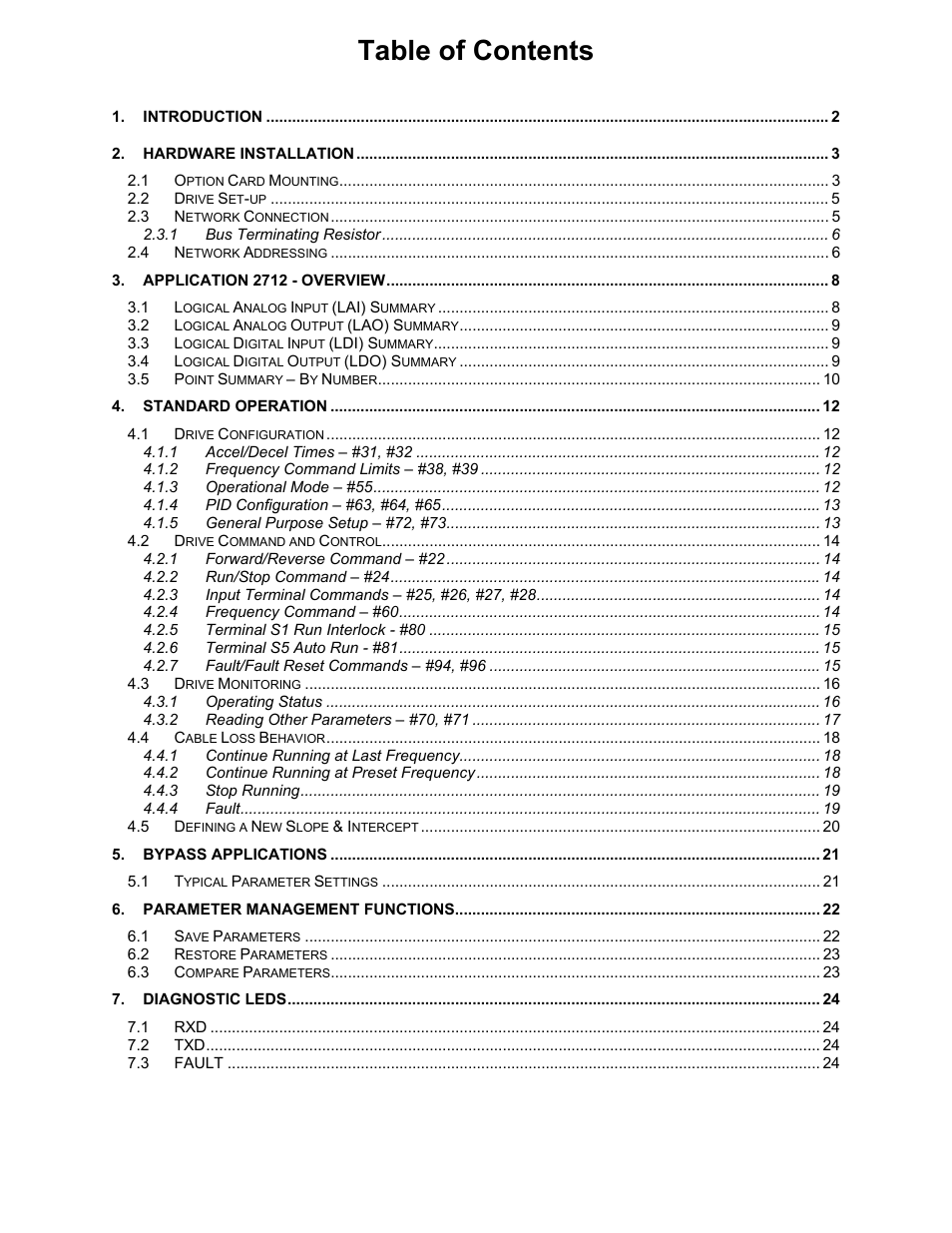 Yaskawa GPD506/P5 with Apogee FLN Option User Manual | Page 2 / 26
