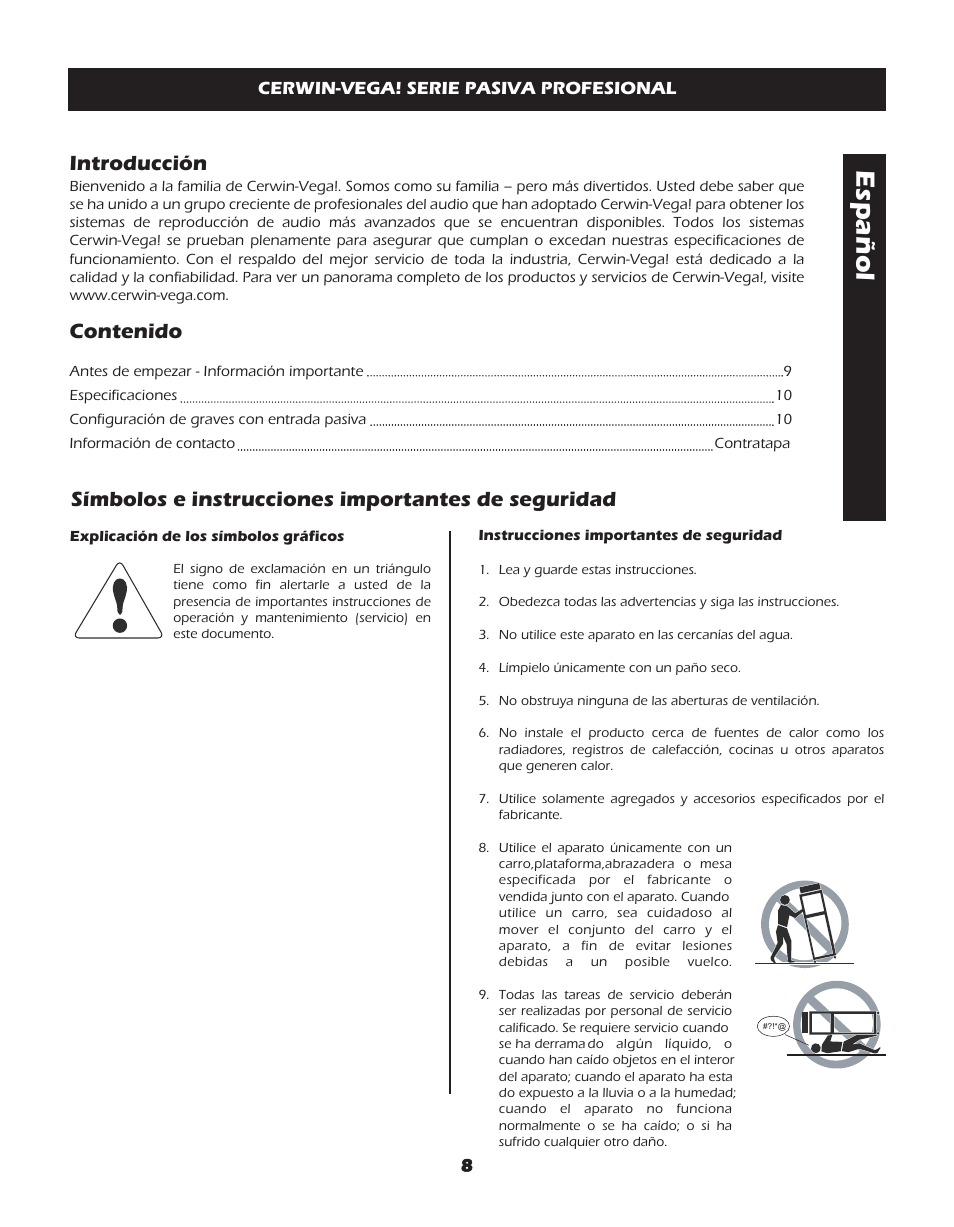 Cerwin-Vega CVP-118 User Manual | Page 8 / 12