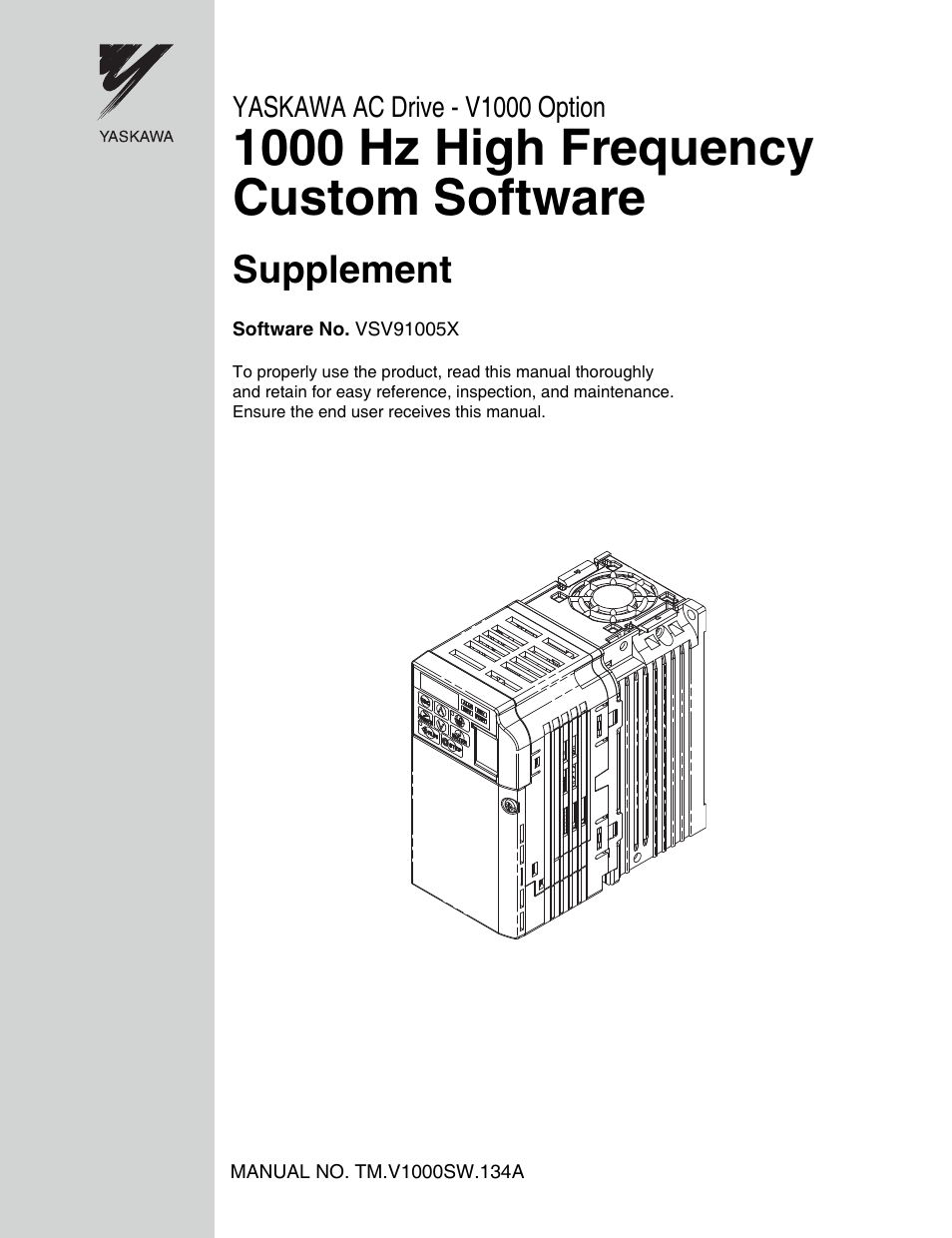 Yaskawa 1000 Hz High Frequency Custom User Manual | 19 pages