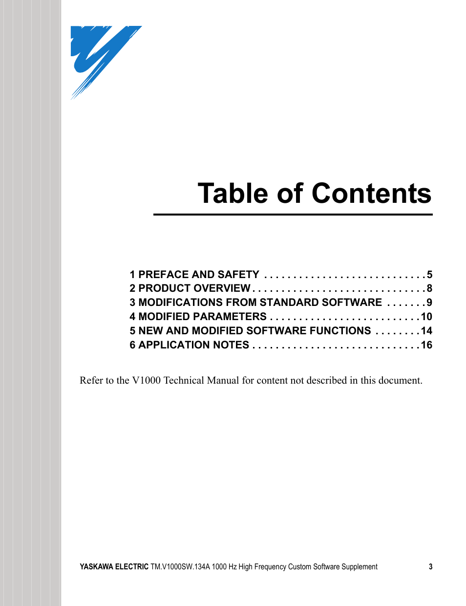 Yaskawa 1000 Hz High Frequency Custom User Manual | Page 3 / 19