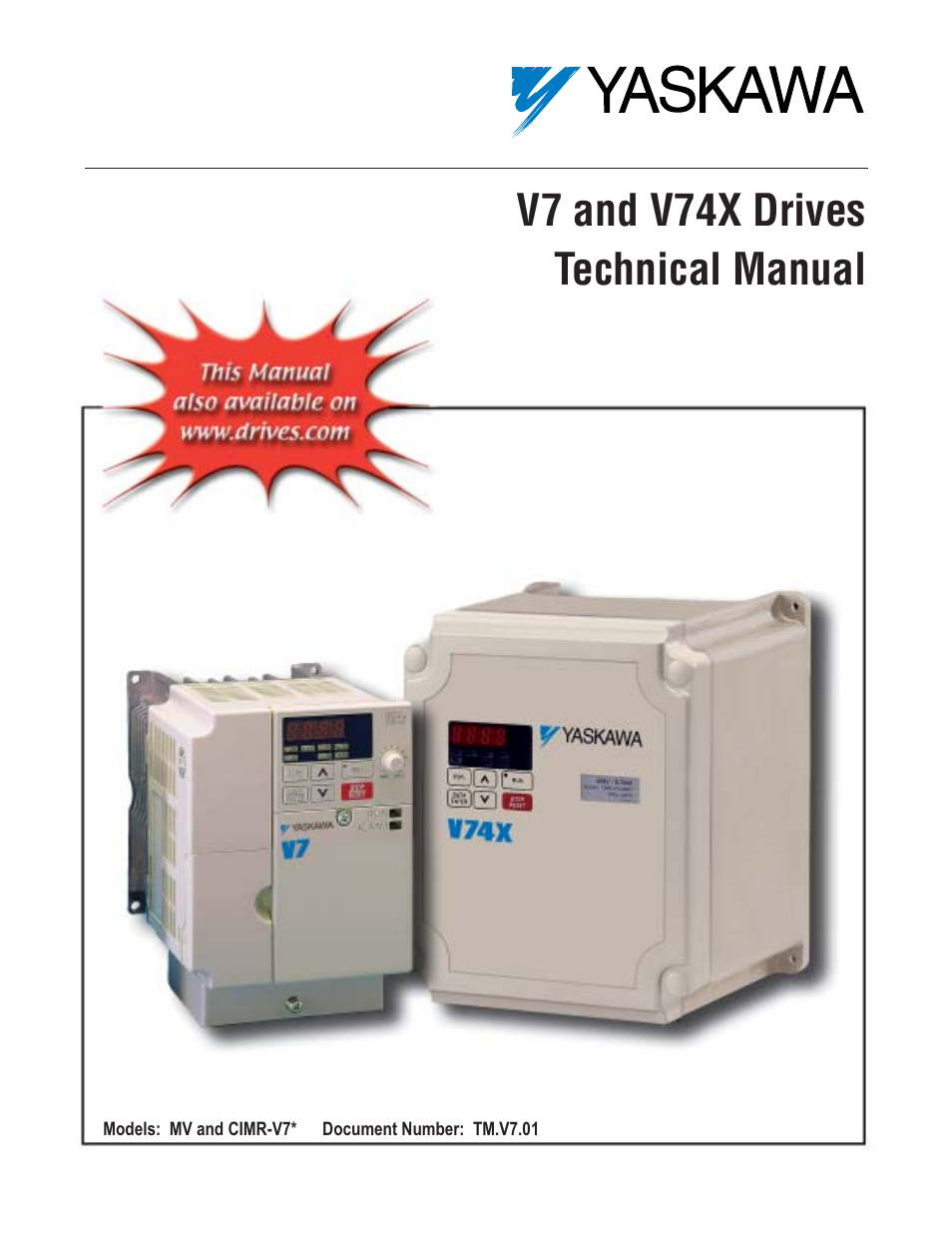 Yaskawa V7 Drives User Manual | 158 pages