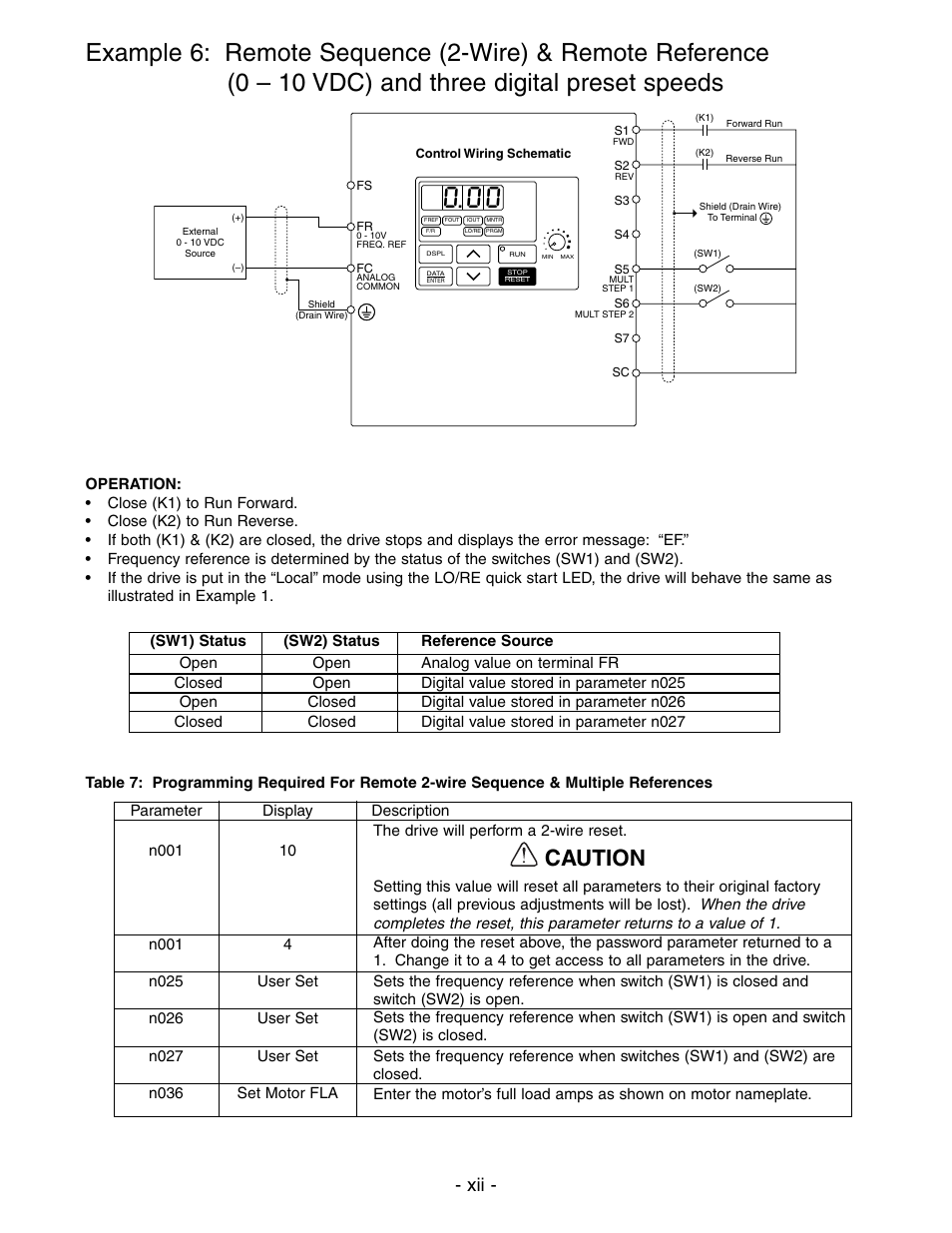Caution | Yaskawa V7 Drives User Manual | Page 14 / 158