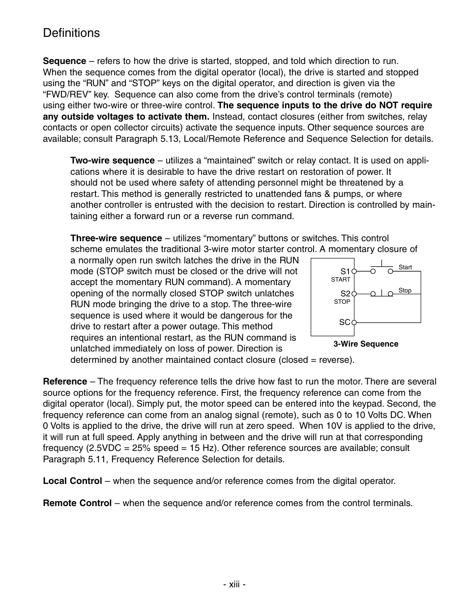Definitions | Yaskawa V7 Drives User Manual | Page 15 / 158