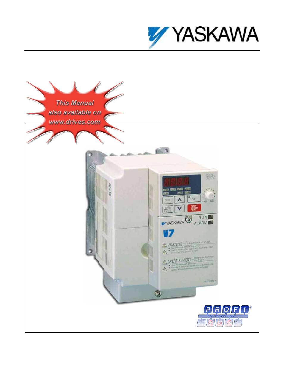 Yaskawa V7 PROFIBUS-DP User Manual | 68 pages