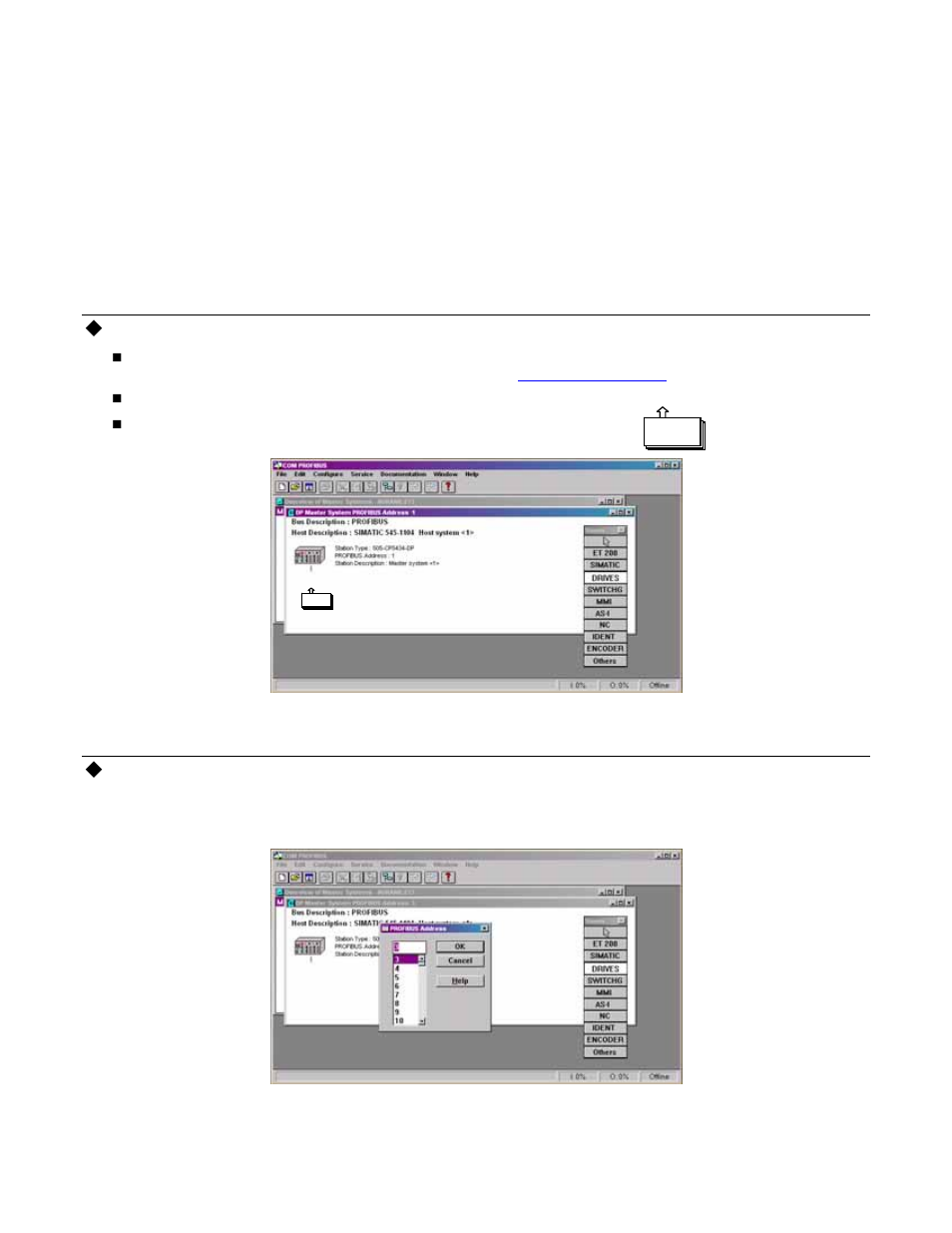Configuration, Configure master device, Select drive address | Yaskawa V7 PROFIBUS-DP User Manual | Page 25 / 68
