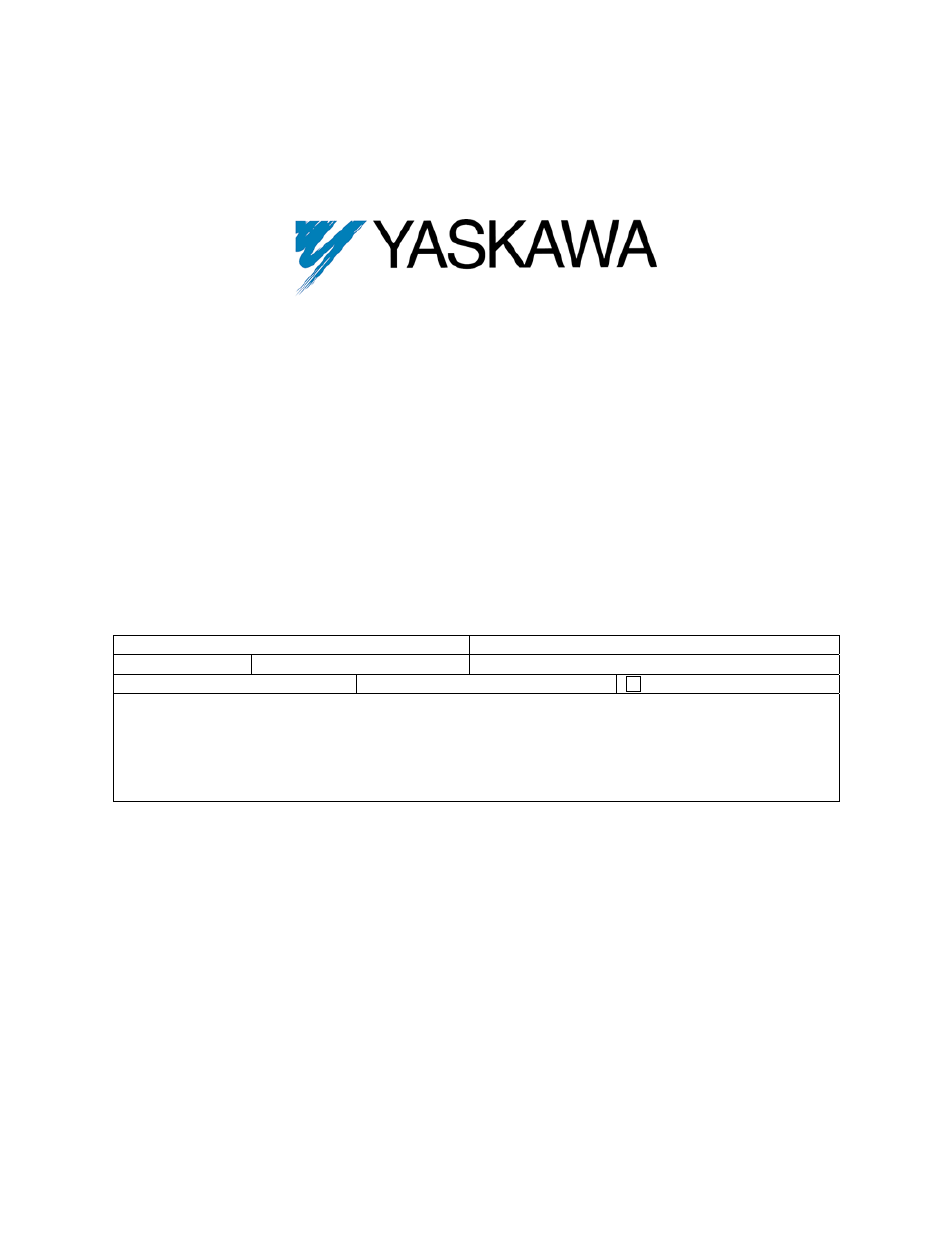 Yaskawa V7 Decel Positioning User Manual | 6 pages