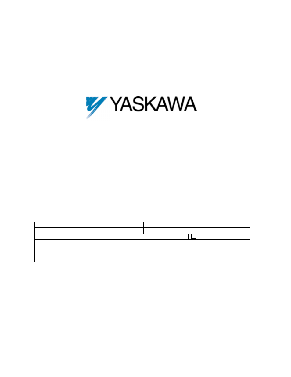 Yaskawa V7 Large HP User Manual | 5 pages