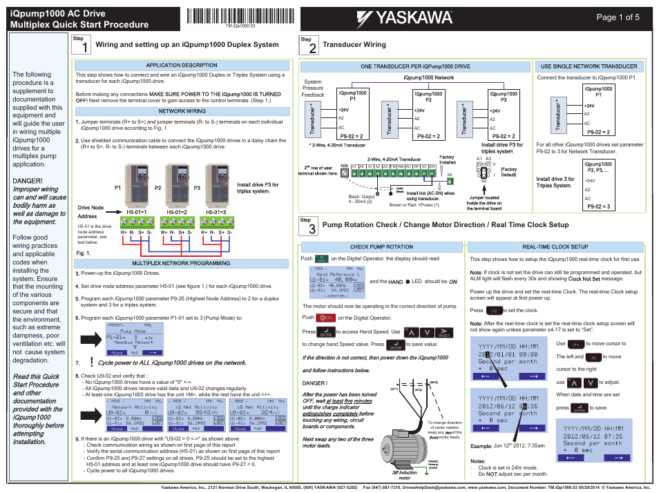 Yaskawa iQpump1000 AC Drive User Manual | 5 pages