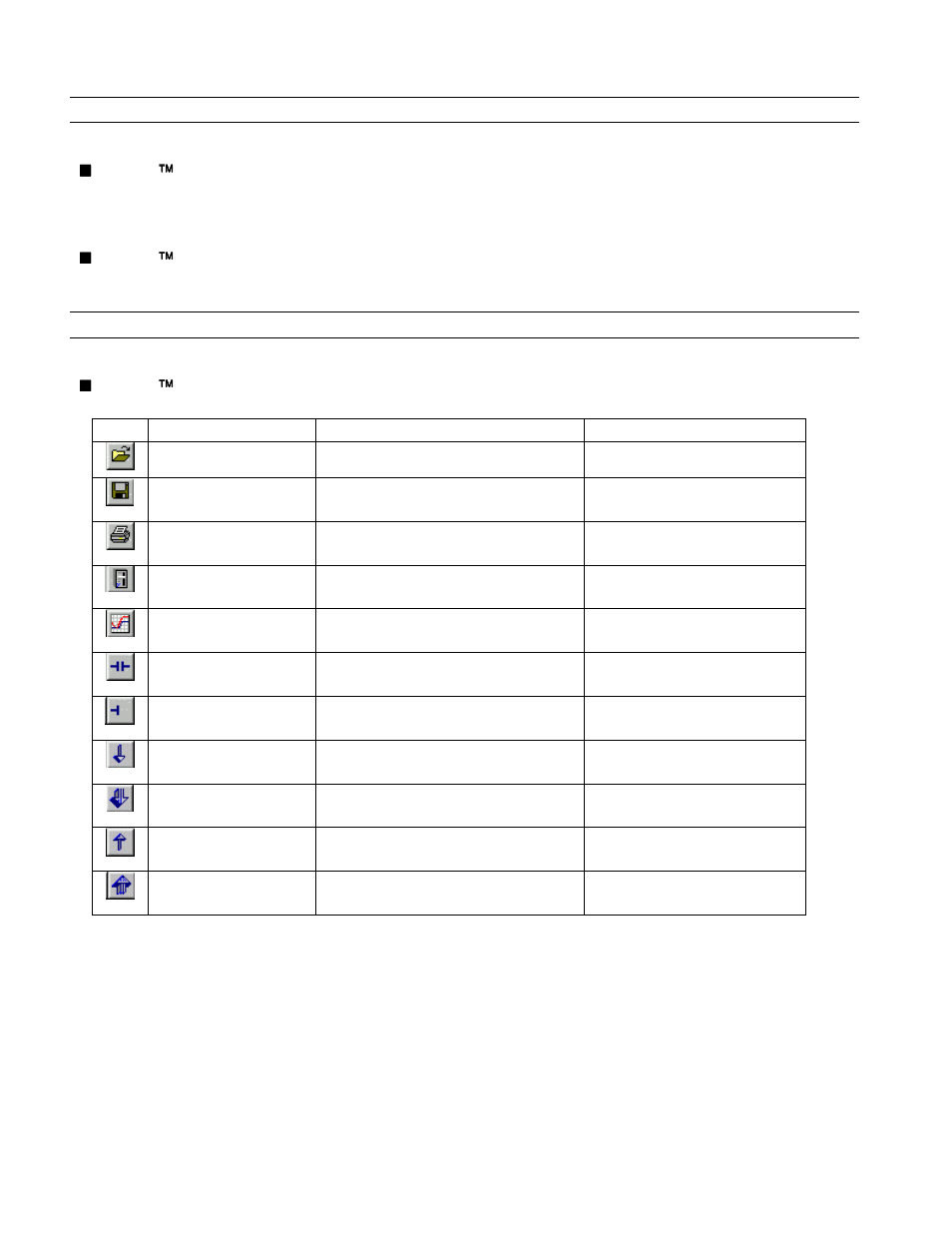 Software revision history, Toolbar icons | Yaskawa GPD505/P5 User Manual | Page 36 / 37